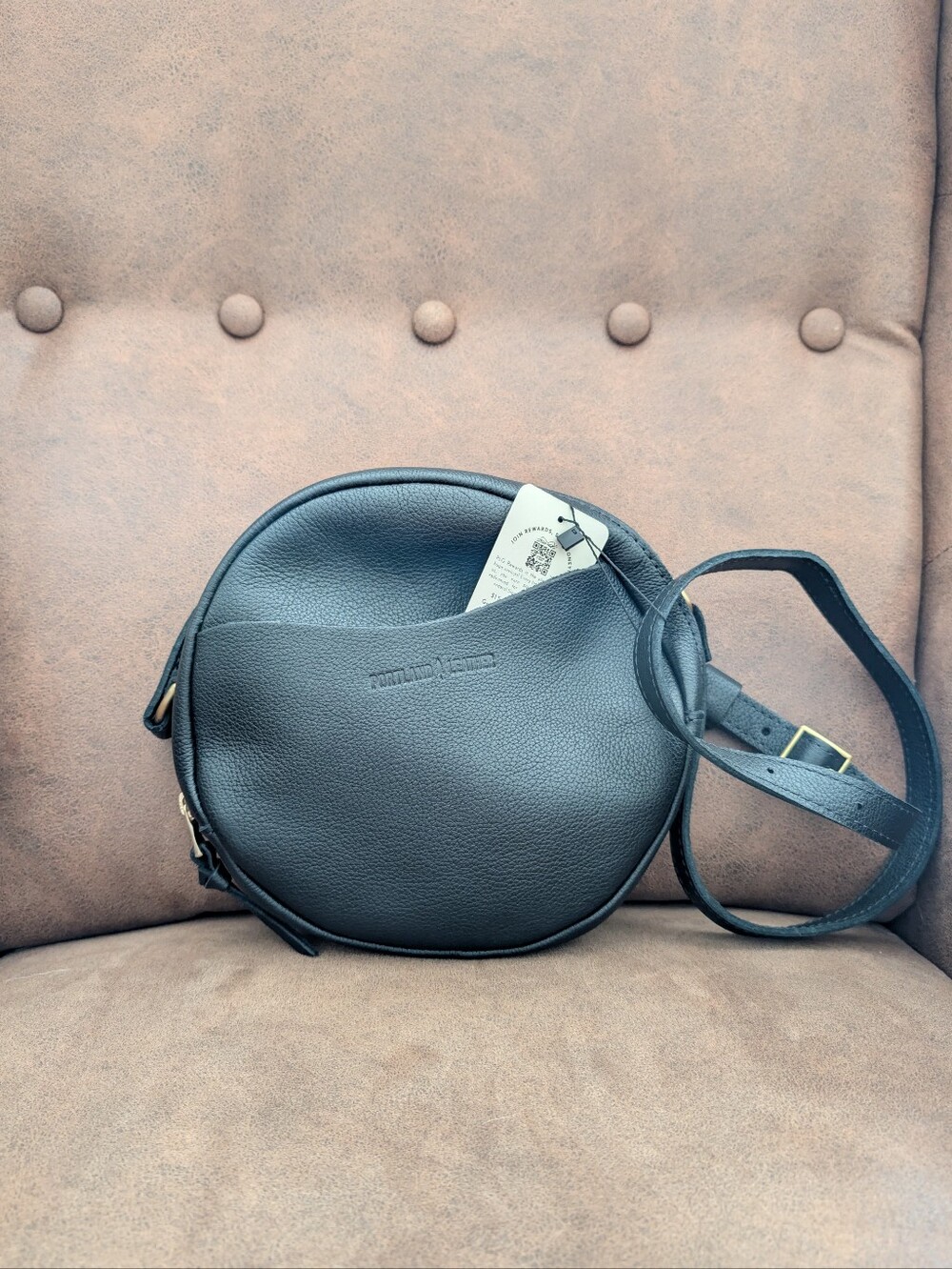 PLG Large Circle in Pebbled Black 🖤